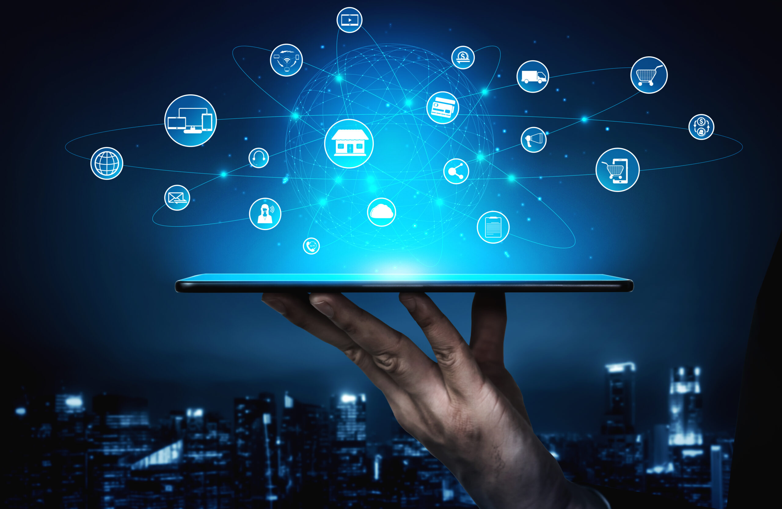 Omni,Channel,Technology,Of,Online,Retail,Business.,Multichannel,Marketing,On